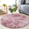 MARATIP Plüsch Teppich Rund, Flauschig Für Modernes Wohnzimmer, Kinder Mädchen, Weich Für Schlafzimmer/Kinderzimmer (Purpur Rosa, Ø 150 cm Runde)