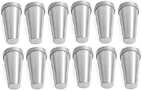 TreegoArt Kulfi-Formen-Set aus Aluminium, für Eiscreme, Kulfi, 12 Stück