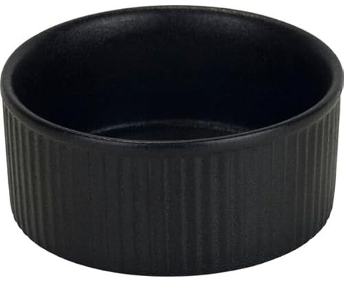 Yara - Mini pirofila da forno, diametro 122 mm, 6 pezzi, colore: Nero