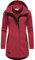 Ragwear Damen Leichter Sweat Übergangsmantel lang windabweisend mit Kapuze Letty Intl. Raspberry24 Gr. L