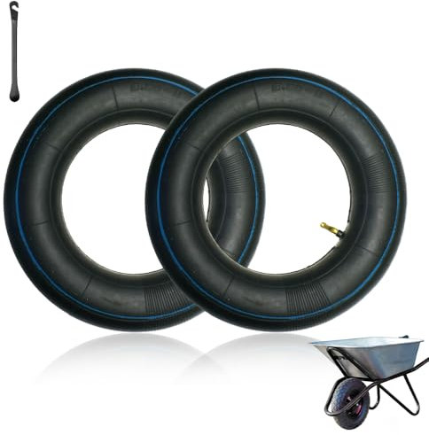 mizikuu 2 x Cámaras de Aire Ruedas Pequeñas,3.00/3,50-8 Tubo Interior para Llantas con Válvula Rueda Neumática Tubo Interior para Carretillas, Mini Bicicleta, Césped Jardín Equipo