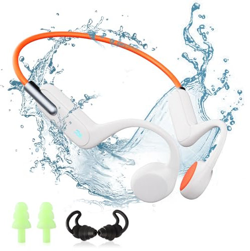 HIFI WALKER Auriculares Conduccion Osea, MP3 Acuaticos para Natacion IPX8, Cascos Bluetooth 5.3, Memoria 32G integrada, Auriculares Deportivos Impermeables para natación para Ejercicios al Aire