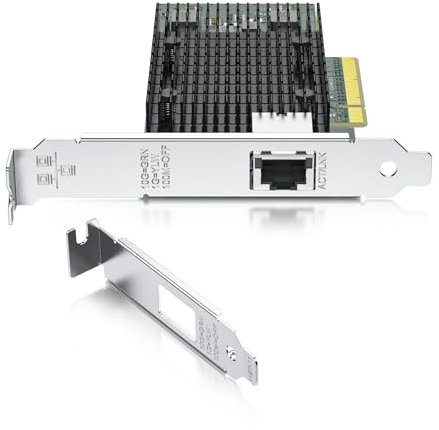 REDLUX 10GB PCI-e Network Card(NIC) with Intel X540 Chip, Single RJ45 Port, Compare to Intel X540-T1, PCIE 2.0 X8, Support Windows/Windows Server/Linux/Vmware Esxi