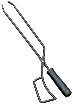 AHUFGN Pinzas para Chimenea Pinzas for Barbacoa doméstica, Parrilla for Acampar al Aire Libre, Hierro, carbón de Madera, Accesorio de póker