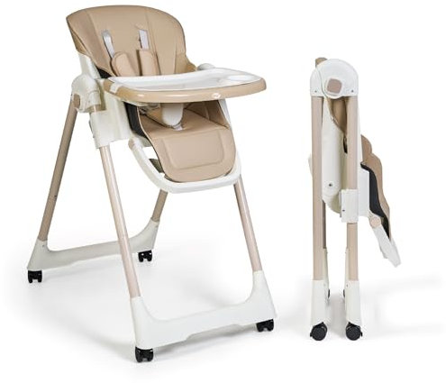 Ms BabyWorld - Trona Para Bebe Evolutiva Tasty | 7 Posiciones De Altura y 3 De Reclinación | Bandeja Extraíble y Reposapiés Regulable | Portatil, Plegable, Hasta 3 años