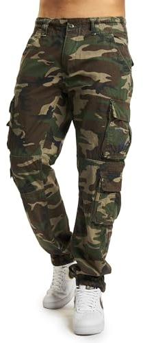 Brandit Pantalon Slim Pure Vintage Homme Pantalon Cargo Noir Cargo