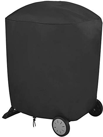 Vegena Grill Abdeckhaube, Grillabdeckung Wasserdicht BBQ Cover Kugelgrill Schutzhülle Haube Grill Abdeckplane für Brinkmann, Weber, Char Broil, Holland and Jenn Air (D75 x 70cm) - Schwarz