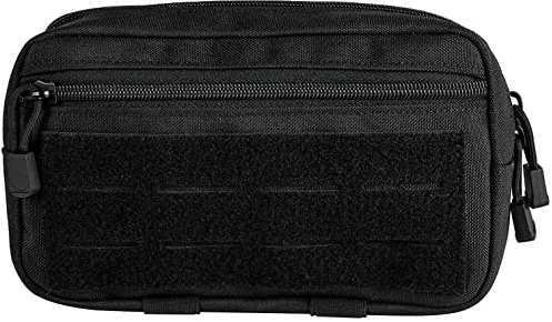 YONCONO Bolsa táctica Molle, Bolsa cinturón de Utilidad EDC, riñoneras de Militar de Multiusos para Herramientas, Organizador de Equipo pequeño para al Aire Libre Deportes (Negro)