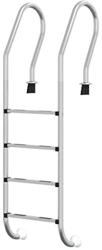 vidaXL Escalera para Piscina Acero Inoxidable 304 54x38x184,5 cm