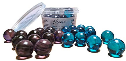 Pot de 2 * 12 Perles de bain boules bombes naturelles huile de soja SANS PARABEN parfums Lavande Fleur lotus Constituez votre coffret cadeau fête des mères maman pour une peau douce et lisse parfumée