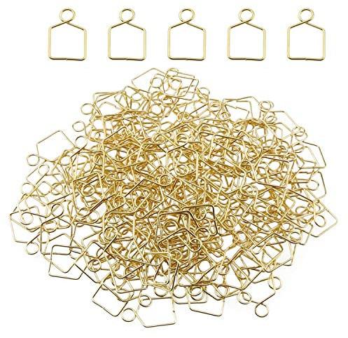 ZZHXSM 200PCS/Pack Gold Chandelier Connector 12mm Metal Clips for Fastening Crystals Parts Chandelier Hanger Pins