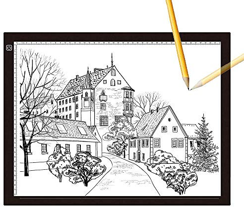OHMG Tavolo luminoso a LED A3 per 5D Diamond Painting Accessori Luminosità regolabile e Pulsante Touch di Memoria Diamante Painting Piastre luminose da 5 mm Ultra Sottile Led Pad A3 con cavo USB