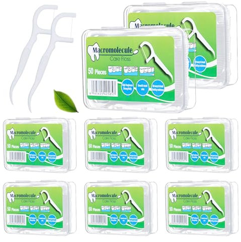 Mauepersu Zahnseide Dental Floss 400 Stück, Einweg Dental Floss, Einwegzahnseide Zahnreinigung Sticks, Disposable Zahnseidensticks/Zahnreiniger Sticks