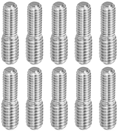 Hezhou 10 pezzi Doppia Estremità Filettata Perno Vite Bullone Convertitore in Acciaio Inossidabile 304 Riduzione Bullone Adattatore per Fotocamera Vite di conversione (M5x10 mm a M6x10 mm)