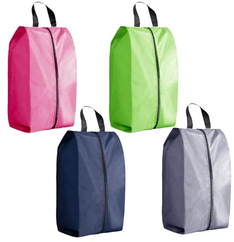 Travel Shoe Bag 4-Piece Men's and Women's Waterproof Nylon Zipper, Travel Shoe Storage Bag, Shoe Storage Bag