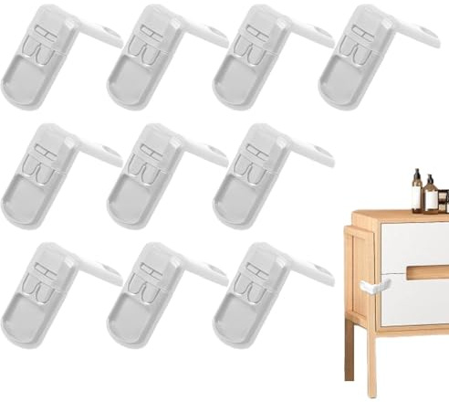 Set di 10 serrature di sicurezza per porte di sicurezza, dimensioni 'armadio, sicurezza dei bambini, per mobili da cucina, frigorifero, casa, di protezione