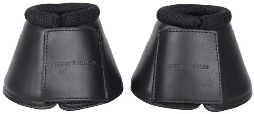 Harry's Horse Campanas de salto con cierre de velcro (L, negro)