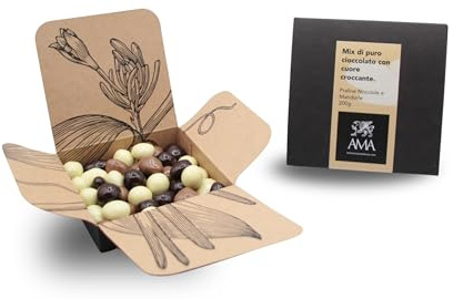Praline Arbues Artigianali di Puro Cioccolato con Ripieno di Mandorle e Nocciole - 200gr