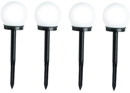 Angoily 4 Piezas luz solar del jardín luces solares al aire luz bola redonda a solas power luces LED es lámpara exterior Decorar bola globo del jardín