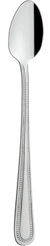 Grunwerg Bead Collection Soda Spoons, 18/0 Stainless Steel, Set of 12 | Soda spoons made from 18/0 stainless steel, ideal for tall drinks, iced beverages, desserts and everyday use.