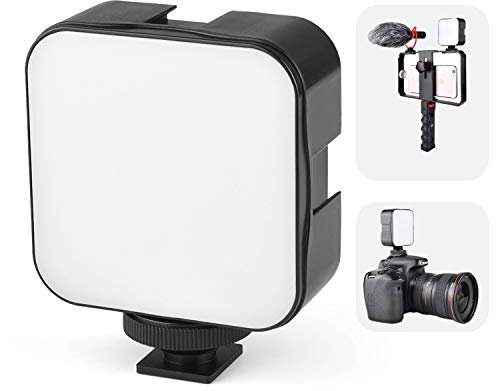 Venidice - Mini lámpara de vídeo LED de 49 Pulgadas, Funciona con Pilas AA para cámara réflex Digital Canon, Nikon, Sony, Smartphone