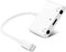 AMLLXEN iPhone Kopfhörer Adapter, 3 in 1 iPhone 3.5mm Adapter Klinke Audio Adapter Splitter Adapter mit Ladeanschluss, Kompatibel mit iPhone 14/13/12/11/X/8/8/7/6,Pad/Pod, Unterstützt alle iOS System