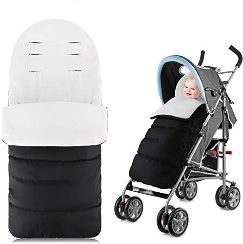 Luchild Winter Fußsack Kinderwagen, Fußsack Buggy Winter Universal, Weicher Wasserdicht Baby Fußsack, Kinderwagen Schlafsack für Kinderwagen, Buggy, Kinderbett, Herbst, Winter, 0-3 Jahre alt (Basic)