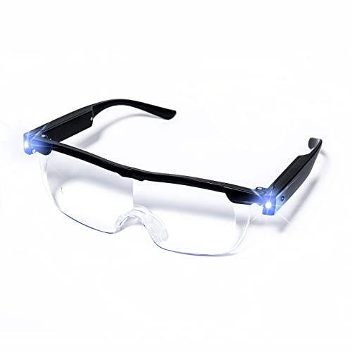 160% Ingrandimento Professionale Led Lettura Occhiali da Lettura con Visione Led Luminoso Anti Luce Blu USB Ricarica Lente D'Ingrandimento per Lavoro Vicino Craft Reading Men Donne
