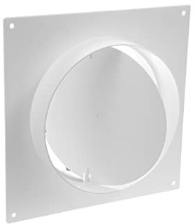 Repa Market 6'' Inch / 150 mm Plastic Duct Connector Flange with Backdraft Damper - Straight, Flexible Pipe Flange with Valve - Heating, Cooling, Ventilation Ducting System - Dryer Vent Hose Adapter