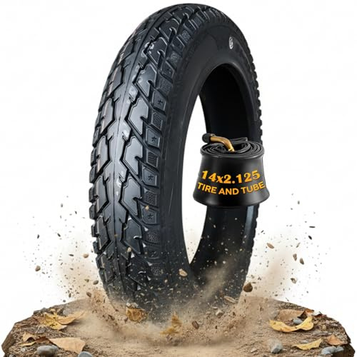 14 x 2.125 Electric Bike Tire (not solid) 14x2.125 Pneumatic Tire For Ebike 14x2.125/57-254 Folding Electric Bike Tire With Anti-Skid Tread And Thickened Design