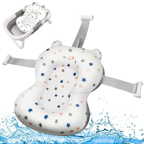 Cojín para Bañera de Bebé, Asiento de Baño para Recién Nacidos y Bebés