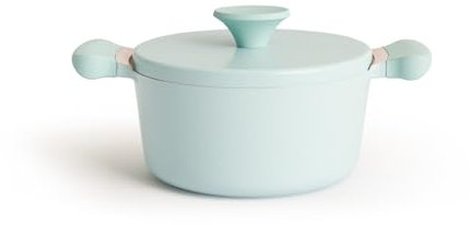CREATE/POT STUDIO/Casserole Ø20cm Bleu Pastel/Fonte d'aluminium, poignées en bakélite, résistant, antiadhésif, sans PTFE et PFOA