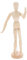 HAC24 Gliederpuppe aus Holz Natur 33 cm mit Ständer Beweglich Mannequin Zeichenpuppe Zeichenfigur Gelenkfigur