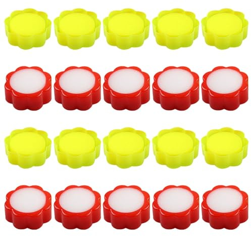 SEWACC 24pcs Finger Moistener Sponge for Cash Counting, Sponge Fingertip Damper with Red and Yellow Colors, Office Finger Wetting Pads for Bank Document Sorting and Paperwork