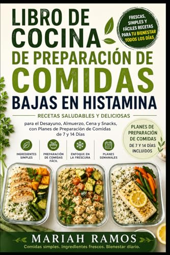 LIBRO DE COCINA DE PREPARACION DE COMIDAS BAJAS EN HISTAMINA
