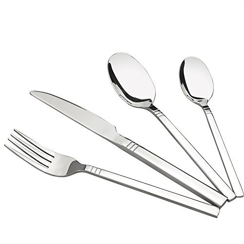 Fosly Cutlery Sets for 10 Persons, 40 Pieces, Stainless Steel Cutlery Serving Sets