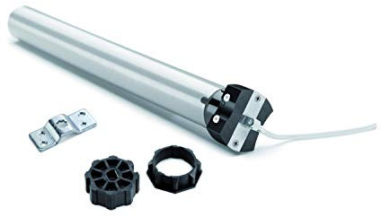 MOTS50 Motore Tubolare per Tapparella, 50 NM, Compreso di Staffa e Adattatore, Argento