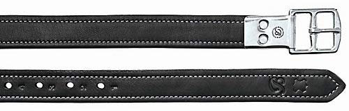 Bates Estribo de piel Luxe 54, color negro