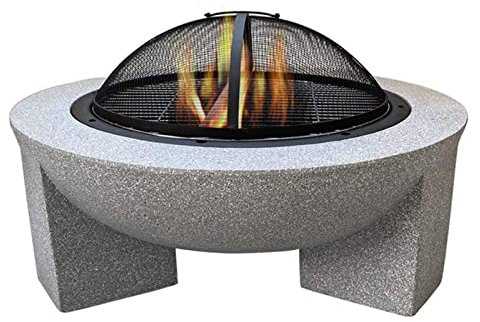 ZXNQ Grande Cuenco de Fuego, hoyo de Fuego Cuencos de Fuego/Barbacoa Estufa de leña Canasta de Fuego y Parrilla para Picnic en el jardín - 75 * 40CM