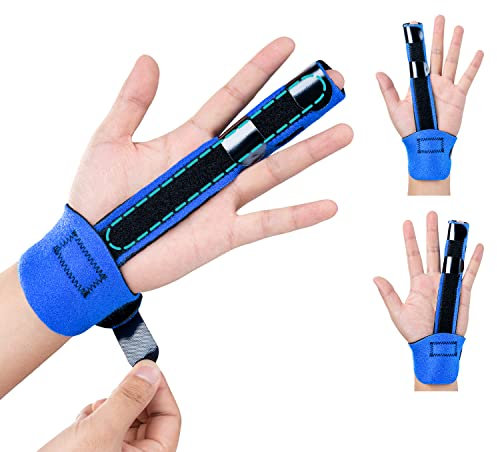 Fingerschiene Fingerstütze,Verstellbare Finger-und Mittelhandschienen,Fingerorthese Aluminiumplattenstütze für Fingerfrakturen,Arthritis,Sehnenscheidenentzündung,Abzugsfinger(1-Finger)