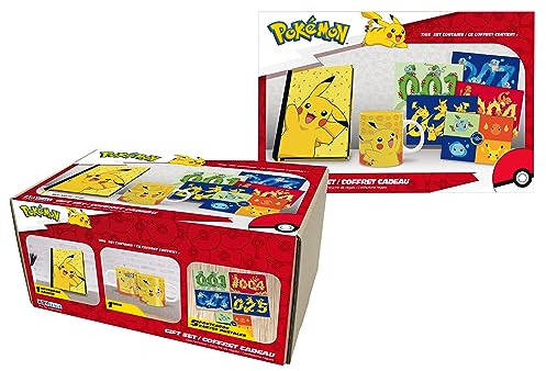 ABYSTYLE - POKEMON Coffret cadeau Pikachu Cahier A5 + Mug + Cartes postales