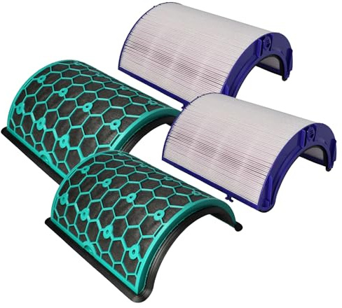 vhbw 2-teiliges Filter-Set kompatibel mit Dyson Pure Humidify + Cool Cryptomic PH04 Luftreiniger - HEPA-Filter, Aktivkohlefilter