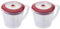 Westmark Rührbecher/Messkanne mit Spritzschutz, Deckel und Ausgießer, Kunststoff, Füllvolumen: 1,4 Liter, Helena, Transparent/Rot, 3105227R (Packung mit 2)