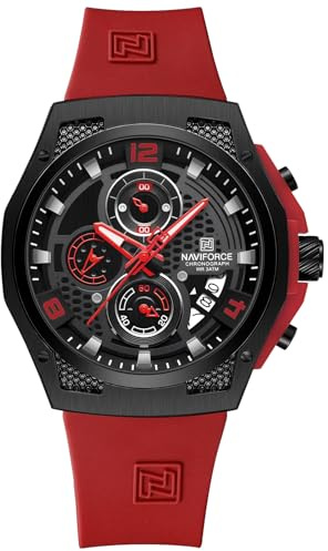 NAVIFORCE Orologi da uomo Nuovo Cinturino in Silicone Calendario Al Quarzo Maschile Impermeabile Moda Sport Orologi Da Polso Blu Design Orologio Sens