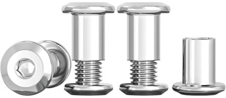 Drenky 10 Piezas Tornillos De Conexión M5 Tornillos De Manguito Acero Inoxidable A2 V2A (10 x Tornillos, 10 x Tuercas Cilíndricas) M5x12mm Conector Para Muebles, Armarios