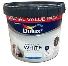 Garden Store Direct - Dulux Matt Paint 7 Litre - Pure Matt Brilliant White Special Value Pack - For Walls & Cielings - Paint Smooth & Creamy