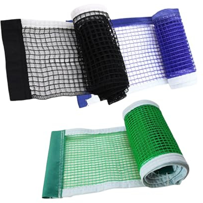3 stycken bärbart bordtennisnät, långt bordtennisnät, polyesterfiber bordtennis ersättningsnät, utdragbart bärbart bordtennisnät, för bordtennistävlingar inomhus och utomhus