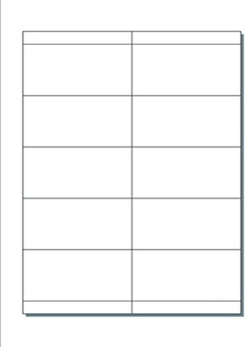 Print-Ready Name Badge Inserts (2 x 4-1/4), 10-UP, Perfed for Separation on 8-1/2 x 11 White 65lb Cover Paper - 250 Sheets (2500 Inserts)