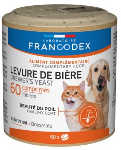 Francodex - Lievito di Birra Cane & Gatto - 60 Compresse 170385 Multicolore