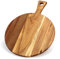 Tabla de Cortar Redonda de Madera de Acacia con Mango, para Carne, Pan, Charcutería y Bloques de Cortar